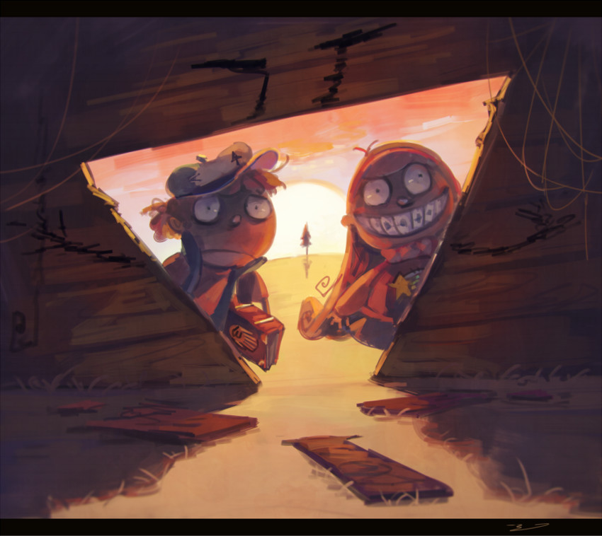 mabel pines, dipper pines, and bill cipher (gravity falls) drawn by koto_inari