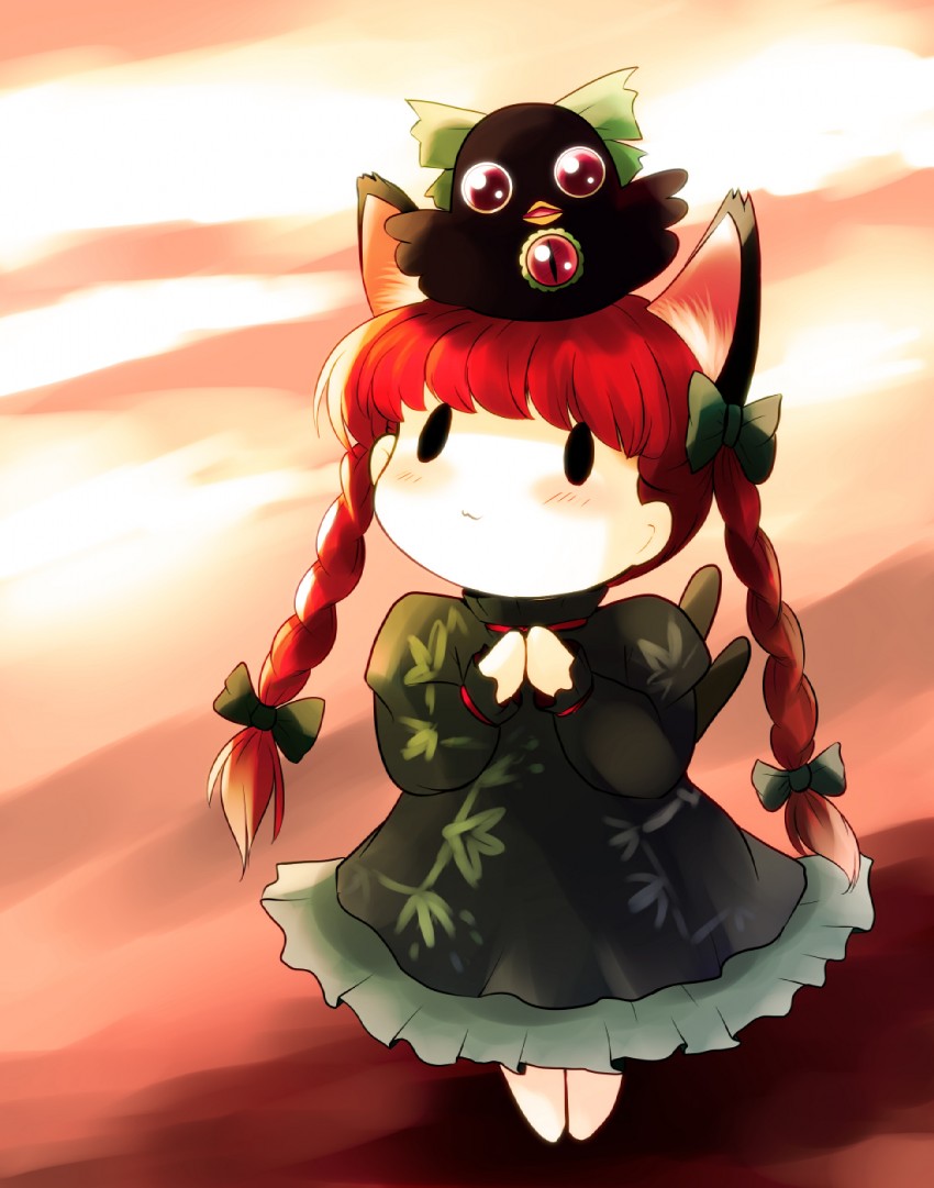 kaenbyou rin and reiuji utsuho (touhou) drawn by yume_shokunin