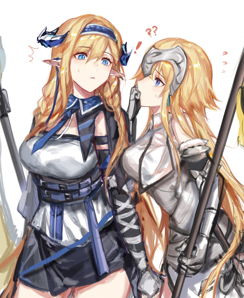 jeanne d'arc and saileach (fate and 2 more) drawn by zuo_daoxing