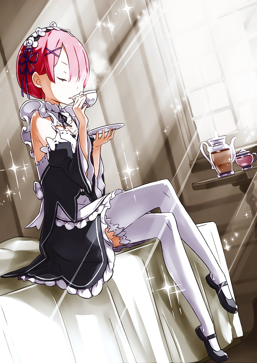 ram (re:zero kara hajimeru isekai seikatsu) drawn by ddukae and ootsuka_shin'ichirou