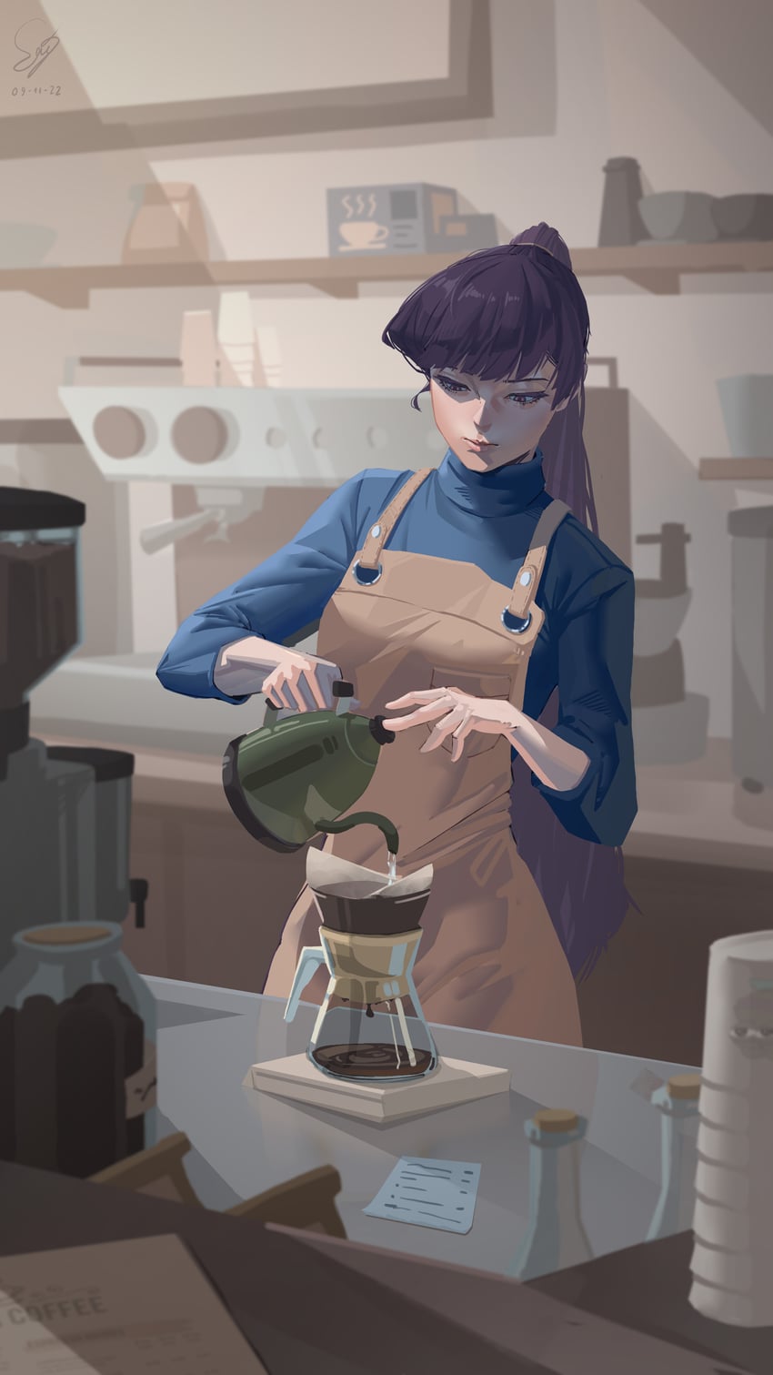 komi shouko (komi-san wa komyushou desu) drawn by mazzenka