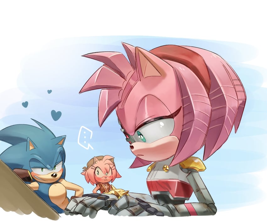 sonic the hedgehog, rusty rose, and black rose (sonic and 1 more) drawn by deya_(tiolimond)