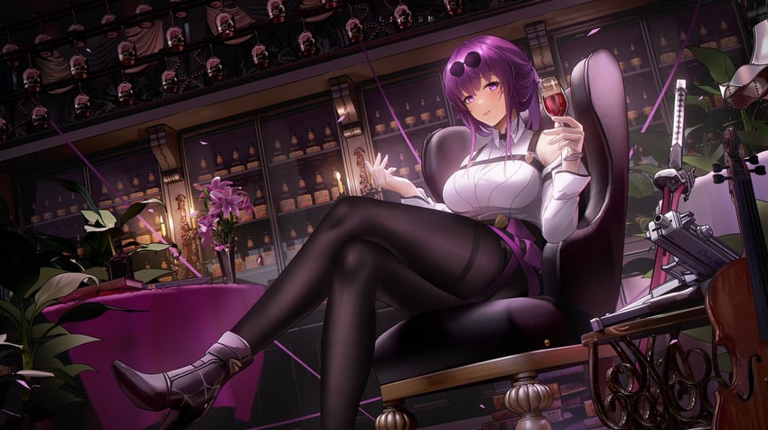 kafka (honkai and 1 more) drawn by ling_dianxia