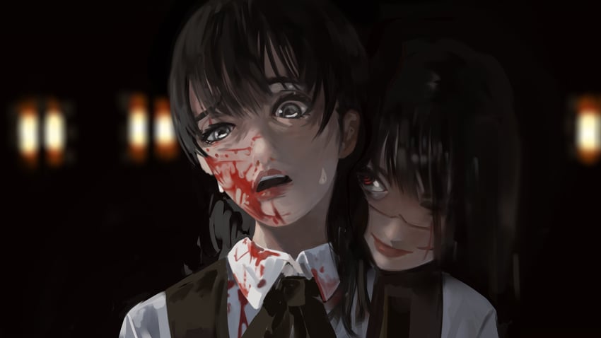 yoru and mitaka asa (chainsaw man and 1 more) drawn by dana_(ocana_dana)