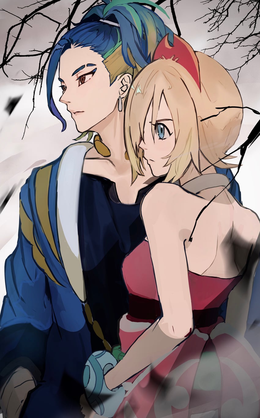 irida and adaman (pokemon and 1 more) drawn by ogura_aoi