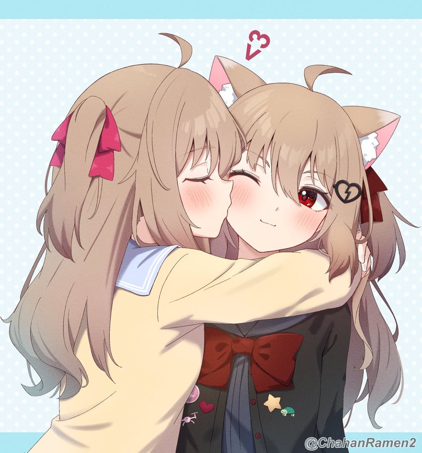neuro-sama and evil neuro-sama (vedal ai and 1 more) drawn by chahanramen