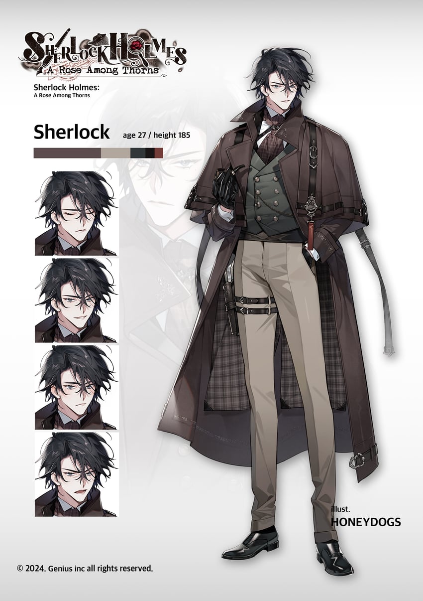 sherlock holmes (sherlock: a rose among thorns) drawn by honey_dogs