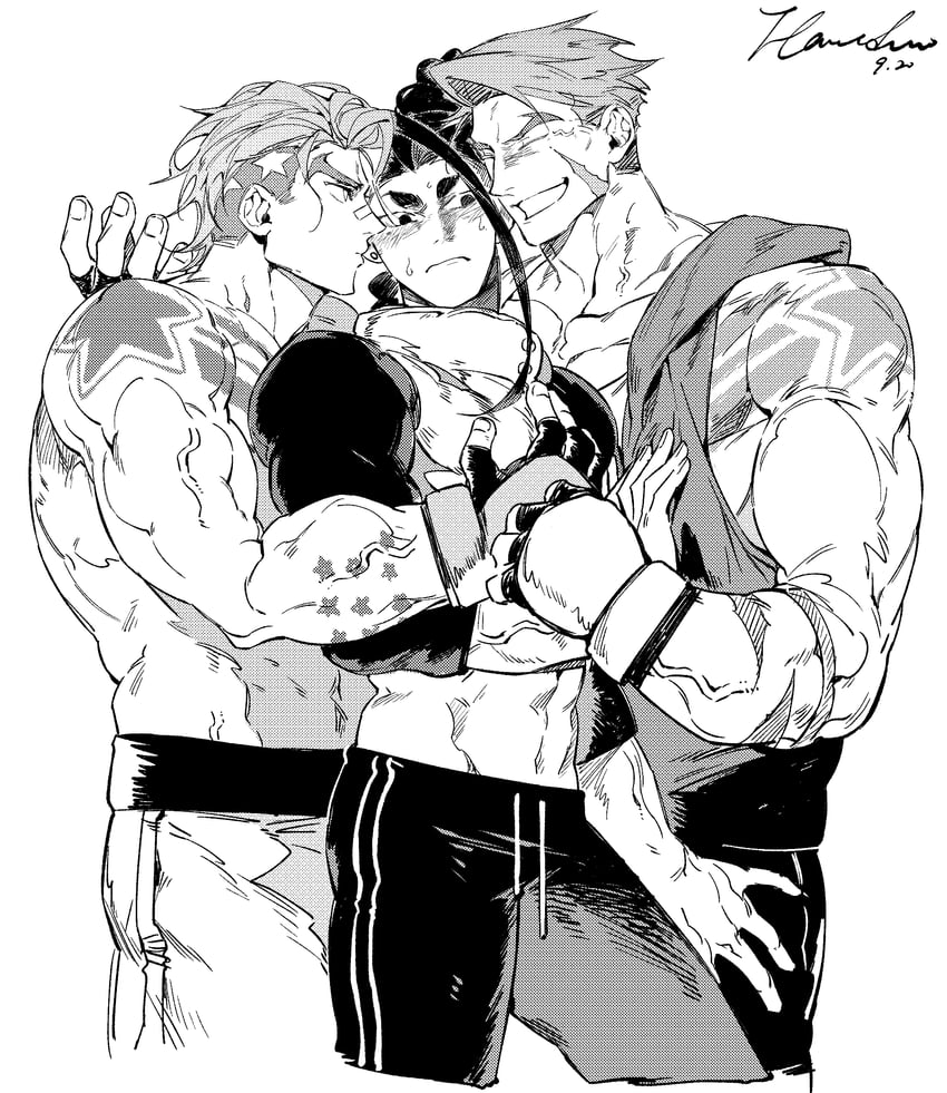 luke sullivan and jamie siu (street fighter and 2 more) drawn by flavedochen
