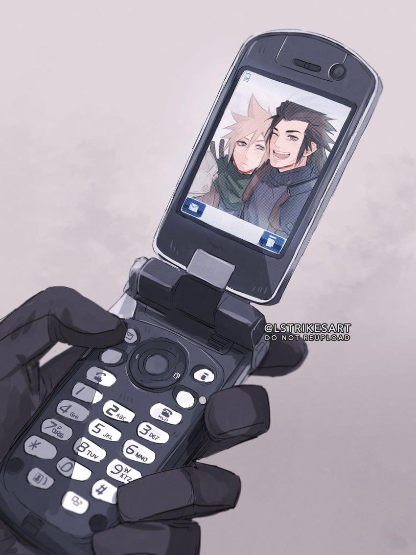 cloud strife and zack fair (final fantasy and 3 more) drawn by lightningstrikes