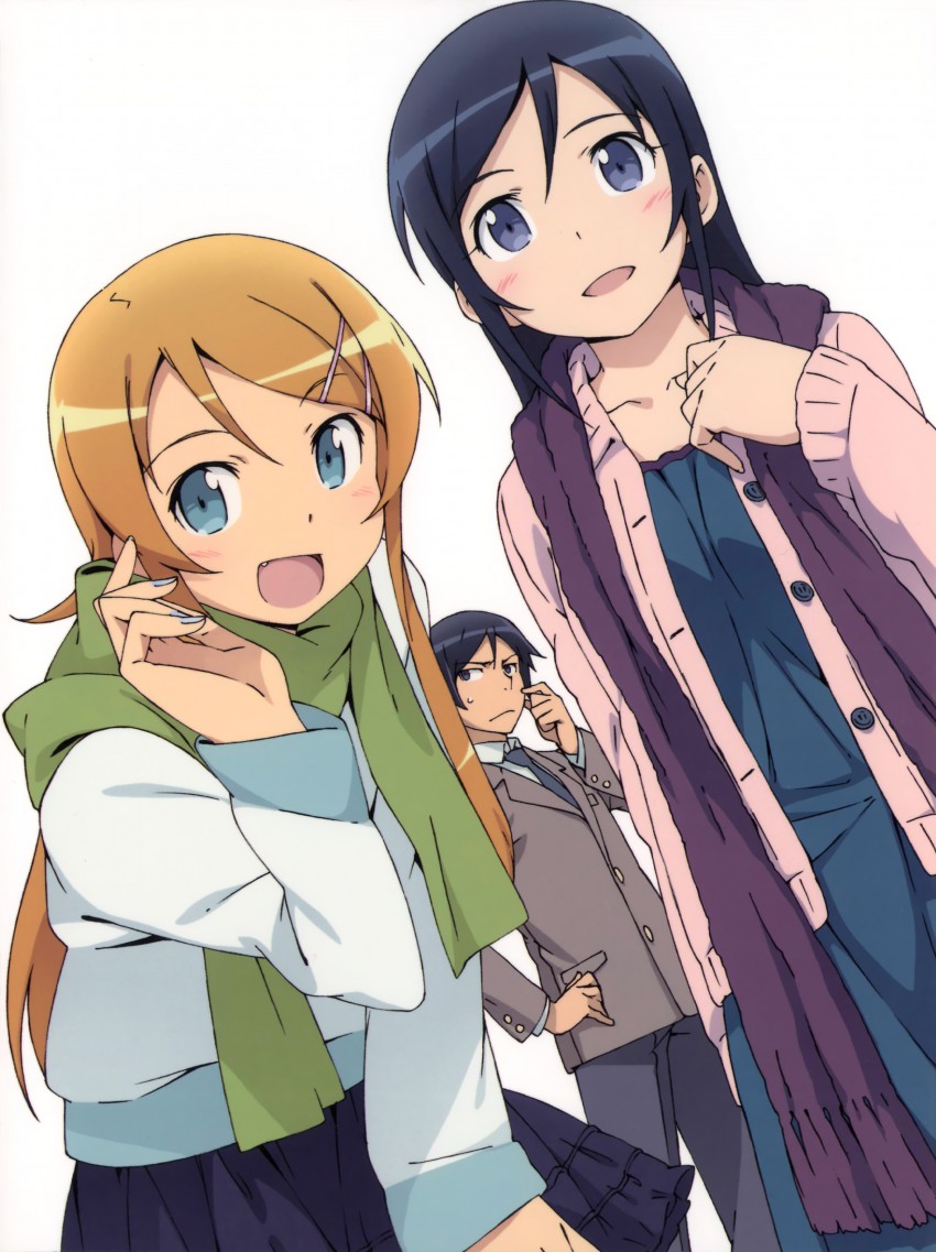 kousaka kirino, kousaka kyousuke, and aragaki ayase (ore no imouto ga konna ni kawaii wake ga nai)