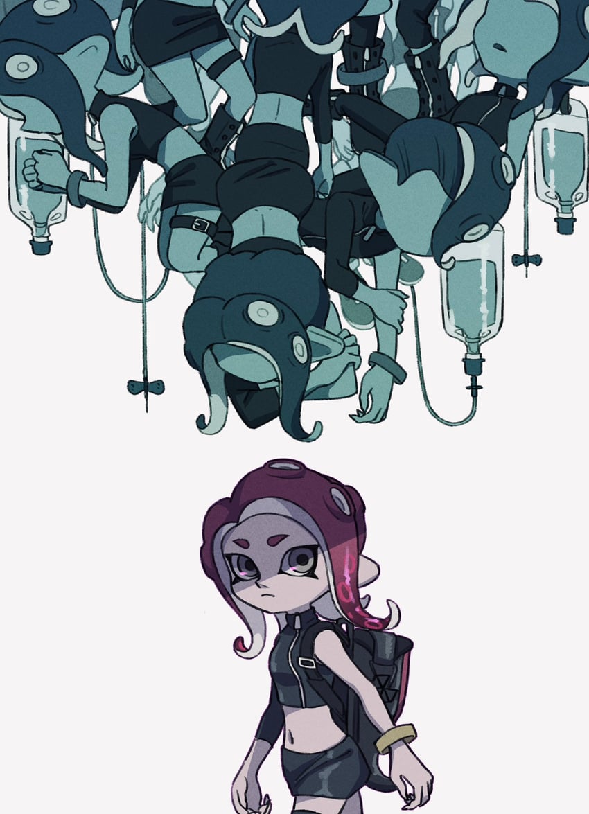 agent 8 (splatoon and 2 more) drawn by oka_kabe
