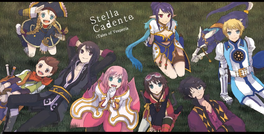 yuri lowell, estellise sidos heurassein, rita mordio, judith, raven, and 4 more (tales of and 1 more) drawn by buzz_(moi)
