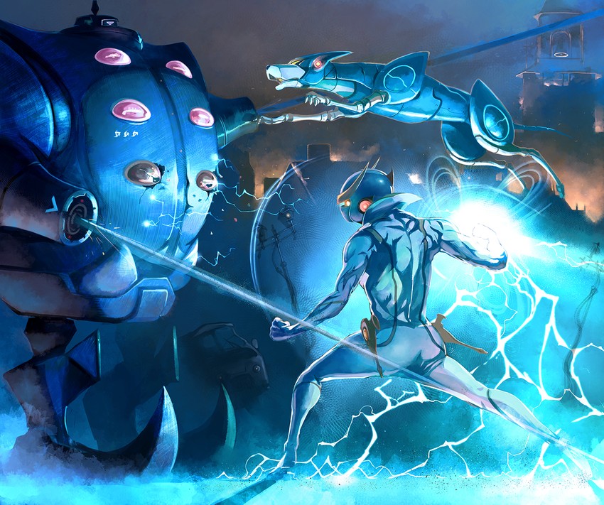 casshern and friender (casshern and 1 more) drawn by takemaru08