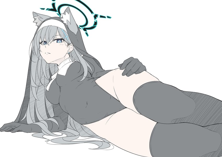 shiroko, shiroko terror, and justina follower (blue archive) drawn by t1kosewad