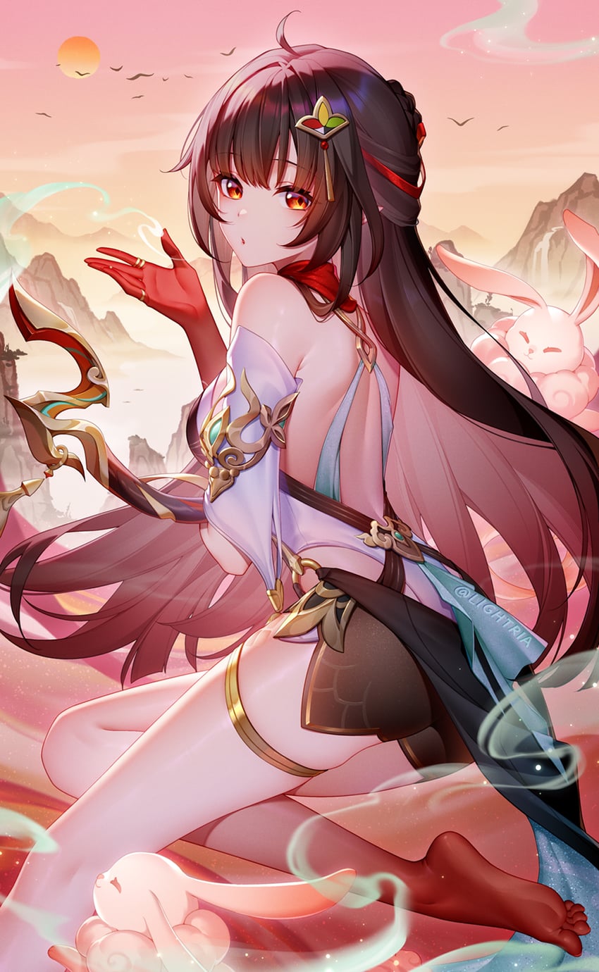 lingsha and fuyuan (honkai and 1 more) drawn by lightria