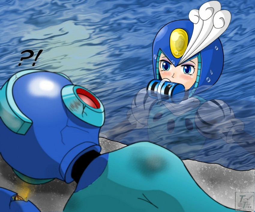 mega man and splash woman (mega man and 2 more) drawn by ticktank