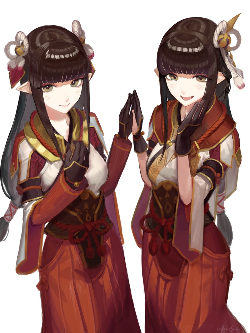 hinoa and minoto (monster hunter and 1 more) drawn by ukimesato