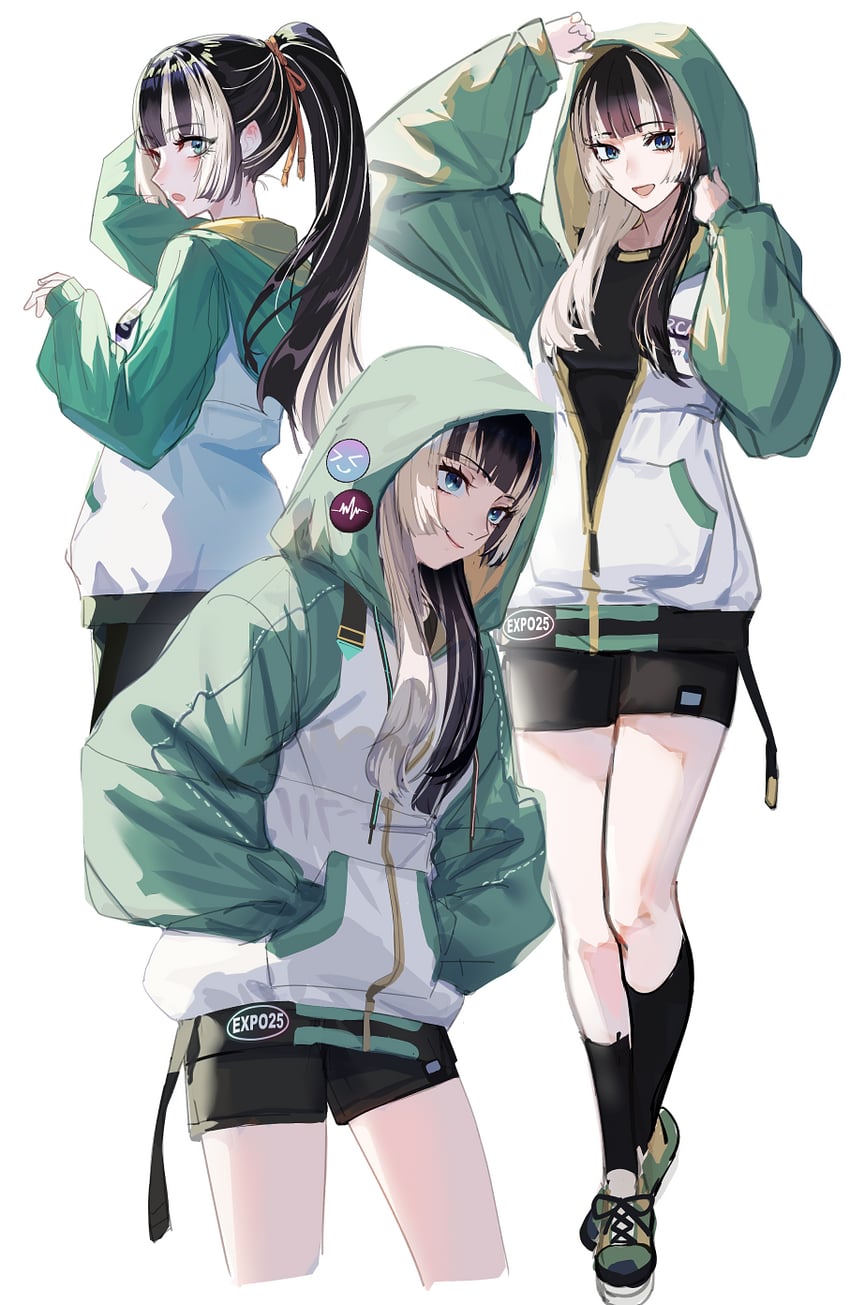 juufuutei raden (hololive and 1 more) drawn by murechika