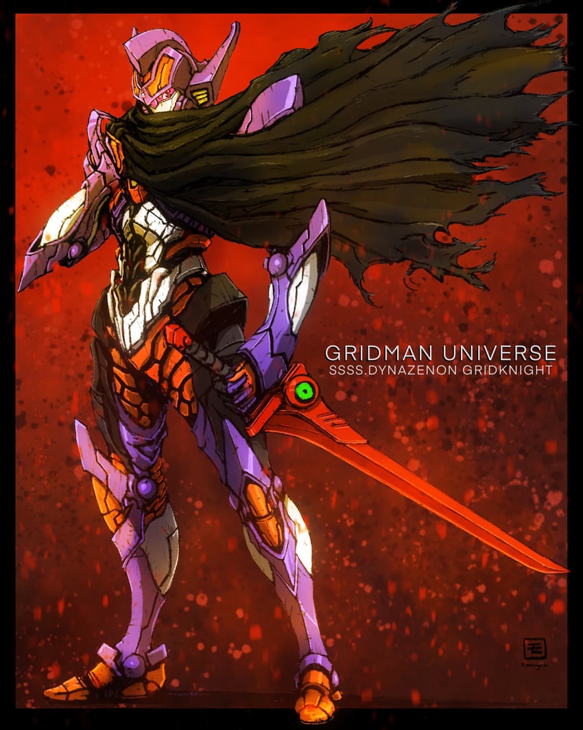 gridknight (gridman universe and 2 more) drawn by moyan