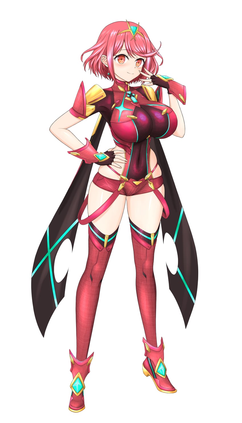 pyra (xenoblade chronicles and 1 more) drawn by feichu_keju