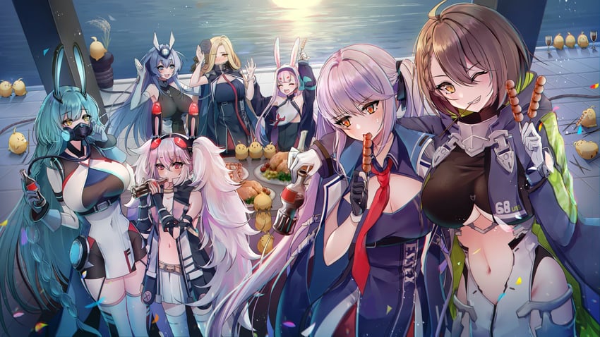 manjuu, laffey, baltimore, new jersey, shimakaze, and 3 more (azur lane) drawn by mochimochi_dando