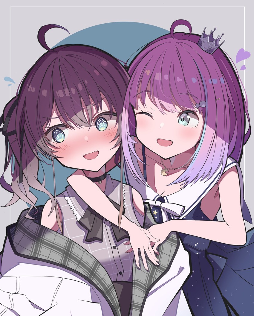 natsuiro matsuri and himemori luna (hololive) drawn by hiyoko_no_ko
