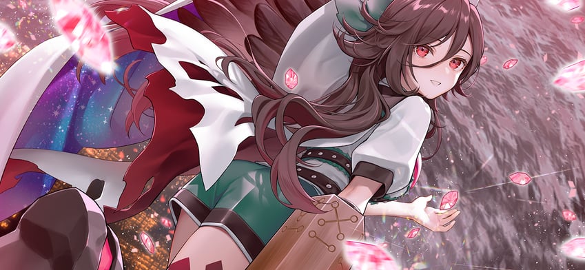 reiuji utsuho (touhou and 1 more) drawn by ne-on