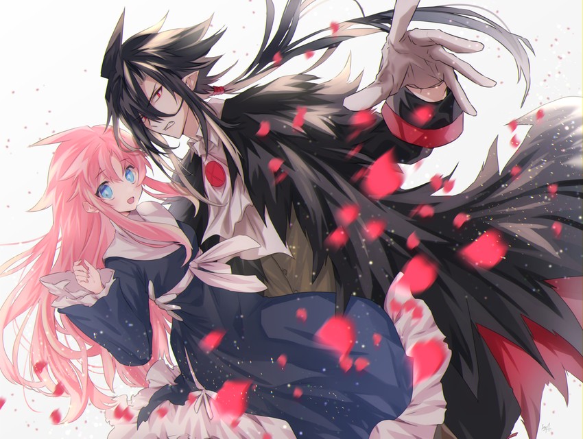 valvatorez and artina (disgaea and 1 more) drawn by issa_(sorako45)
