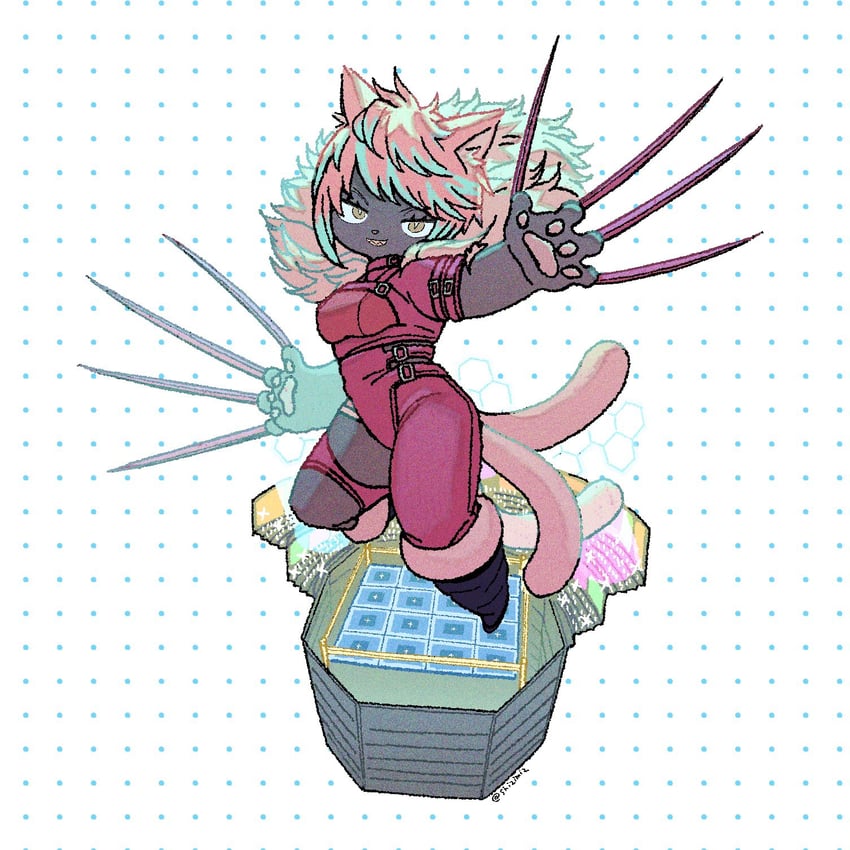 yaana and black cat (final fantasy and 1 more) drawn by shizimiz