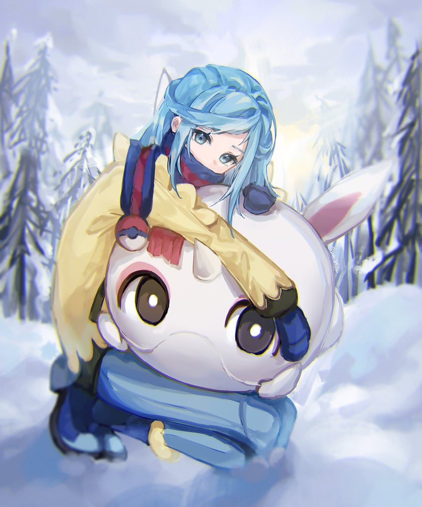 grusha and cetoddle (pokemon and 1 more) drawn by ichitata