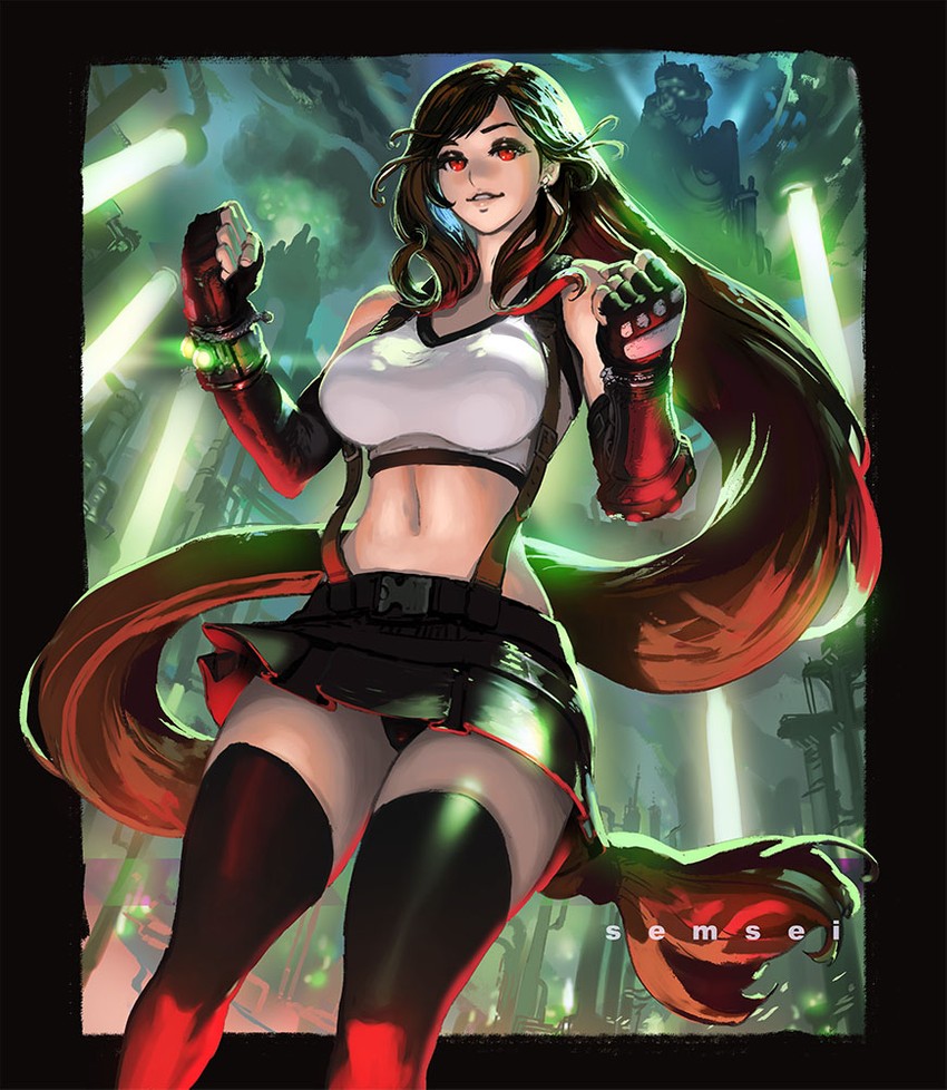 tifa lockhart (final fantasy and 2 more) drawn by david_semsei