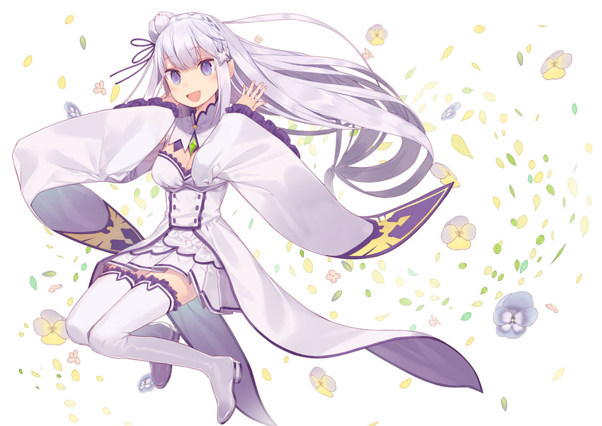 emilia (re:zero kara hajimeru isekai seikatsu) drawn by kitada_mo