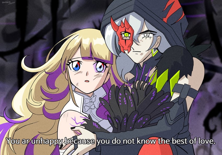 diabellstar the black witch and diabellze the original sinkeeper (yu-gi-oh!) drawn by jetihyeon