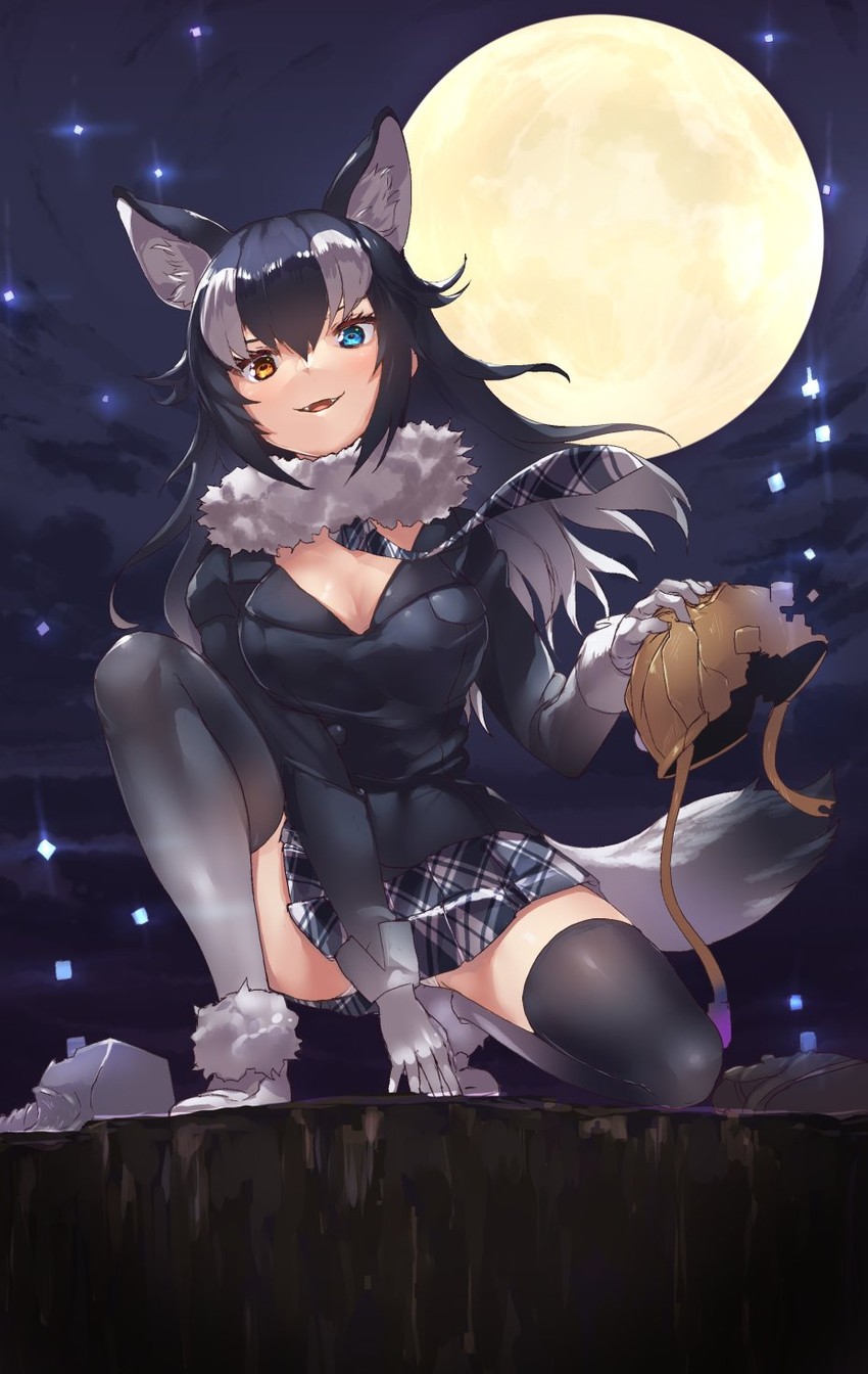 grey wolf and cellien (kemono friends) drawn by tadano_magu