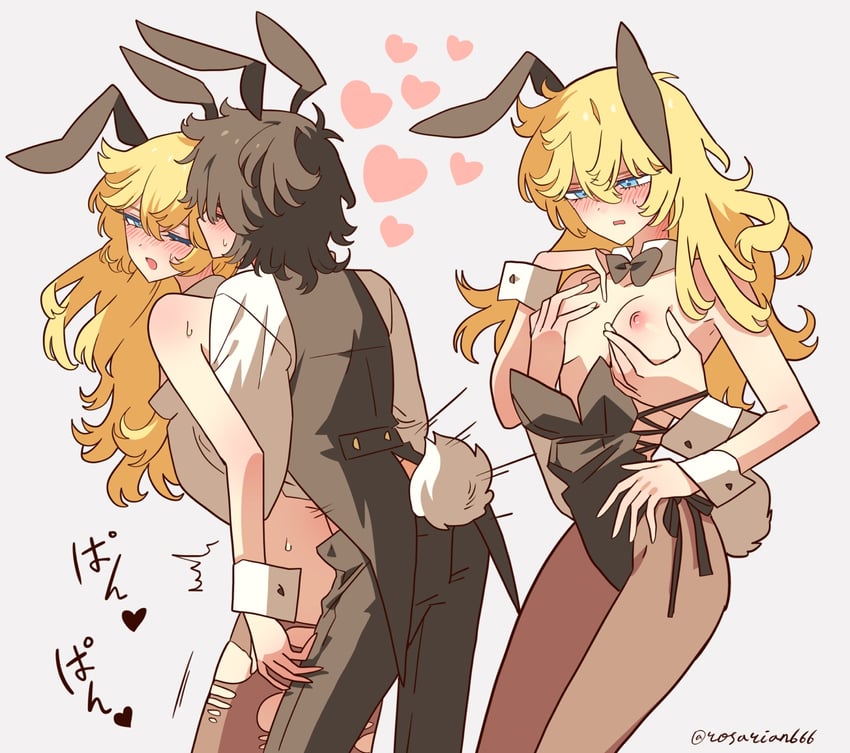 oscar francois de jarjayes and andre grandier (versailles no bara) drawn by meremero