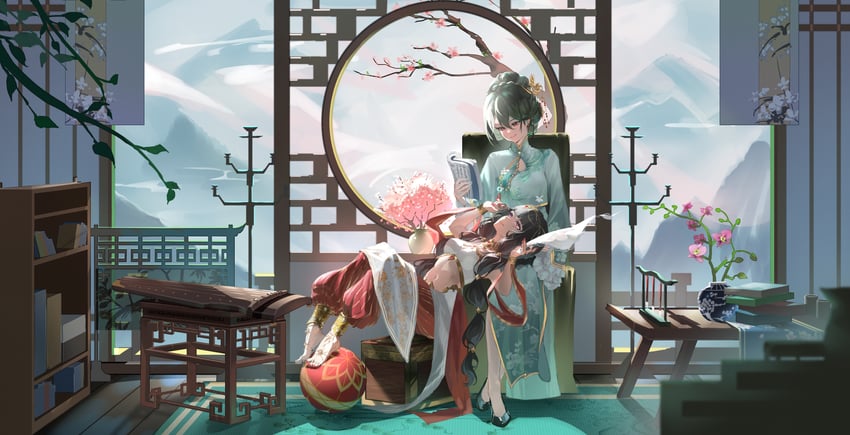sparkle and vita (honkai and 2 more) drawn by jiu_dao_fan_yin