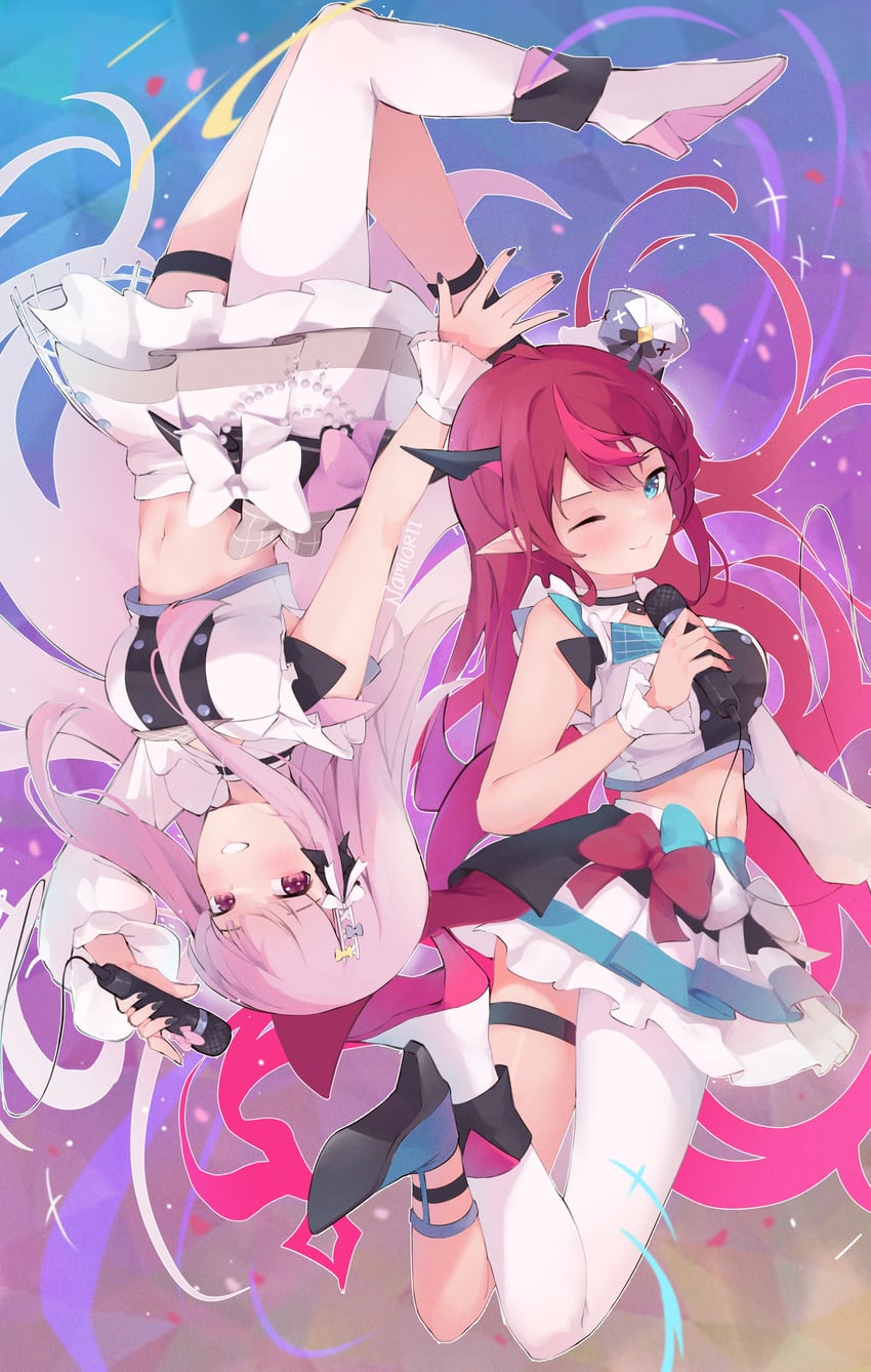 mori calliope and irys (hololive and 1 more) drawn by namiorii