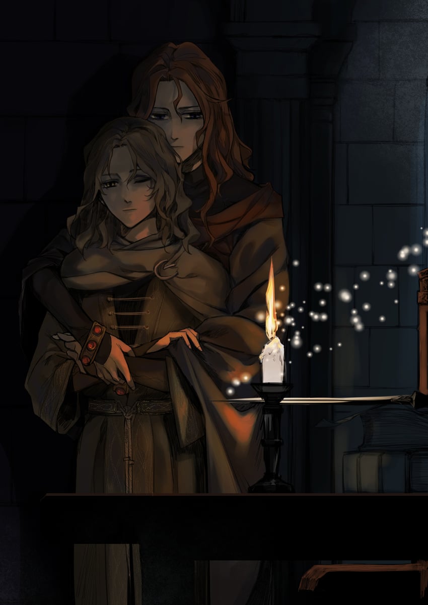 melina and lunar princess ranni (elden ring) drawn by alpha.e