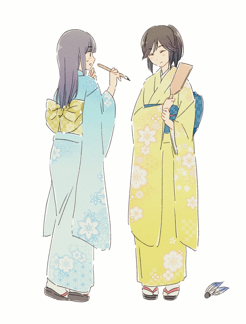 yoroizuka mizore and kasaki nozomi (hibike! euphonium and 1 more) drawn by 1kudamo1