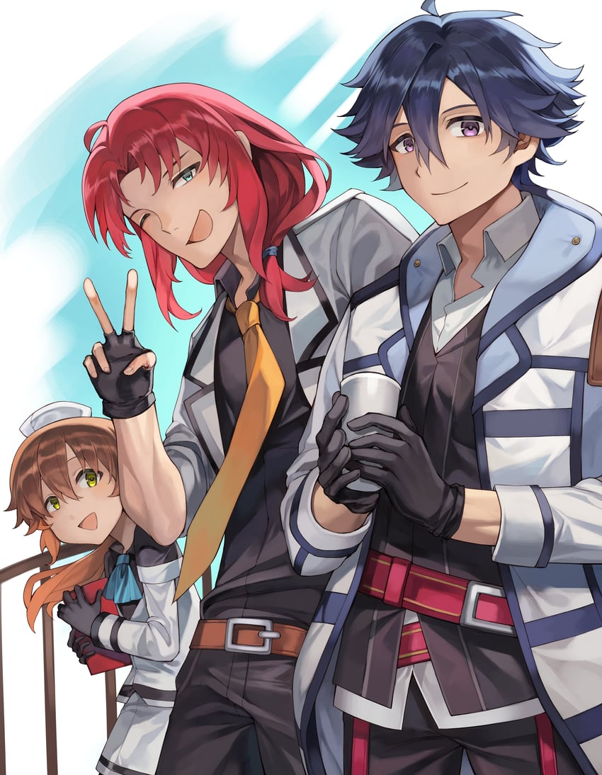 rean schwarzer, towa herschel, and randolph orlando (eiyuu densetsu and 2 more) drawn by cancanbaobao55