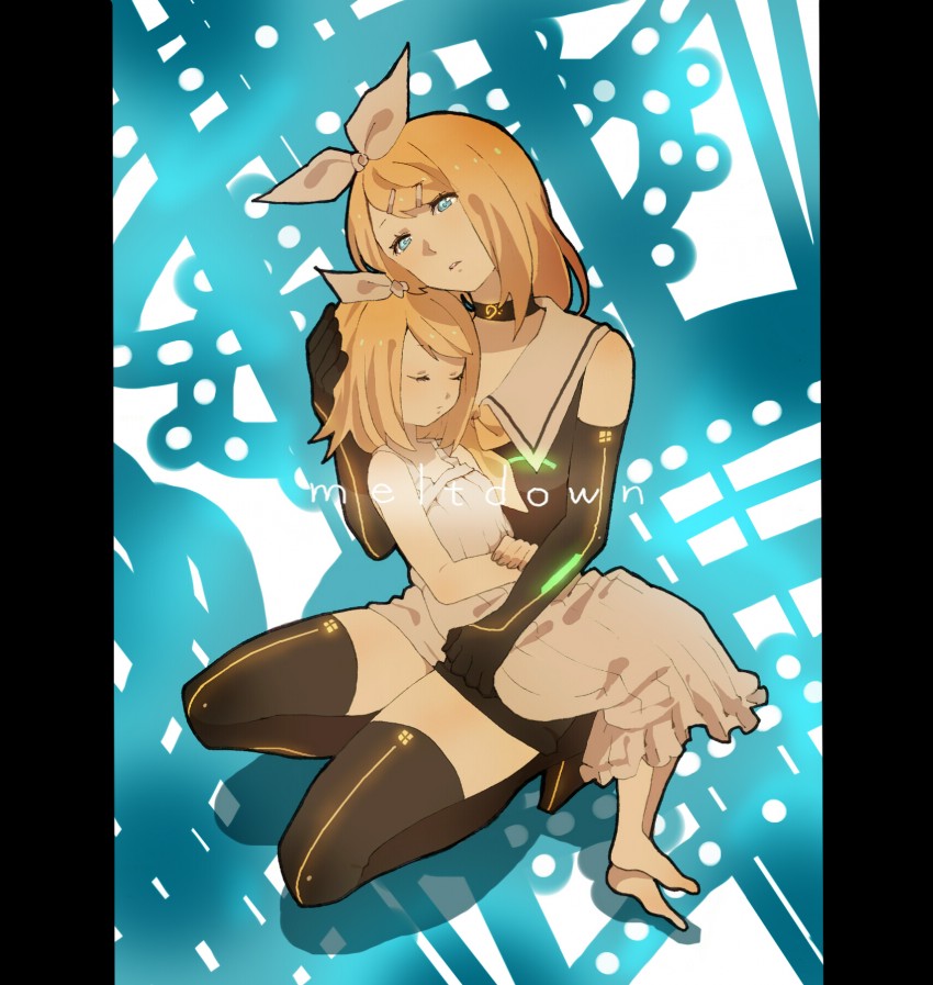 kagamine rin (vocaloid and 1 more) drawn by wamochi