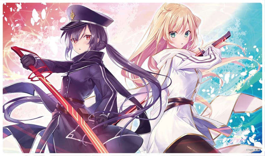 sky striker ace - raye and sky striker ace - roze (yu-gi-oh!) drawn by yuya_(night_lily)