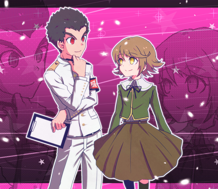 fujisaki chihiro and ishimaru kiyotaka (danganronpa and 1 more) drawn by banchii