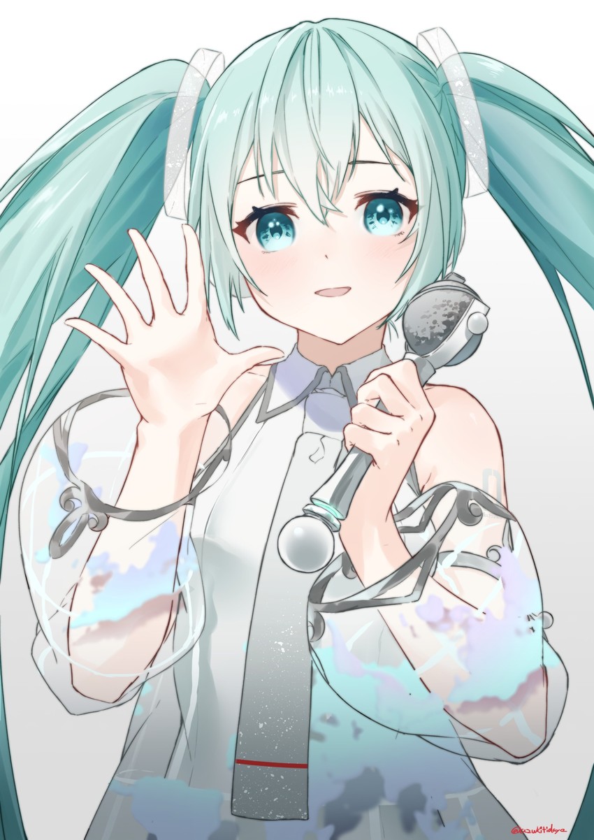 hatsune miku (vocaloid and 1 more) drawn by azusa_(azunyan12)