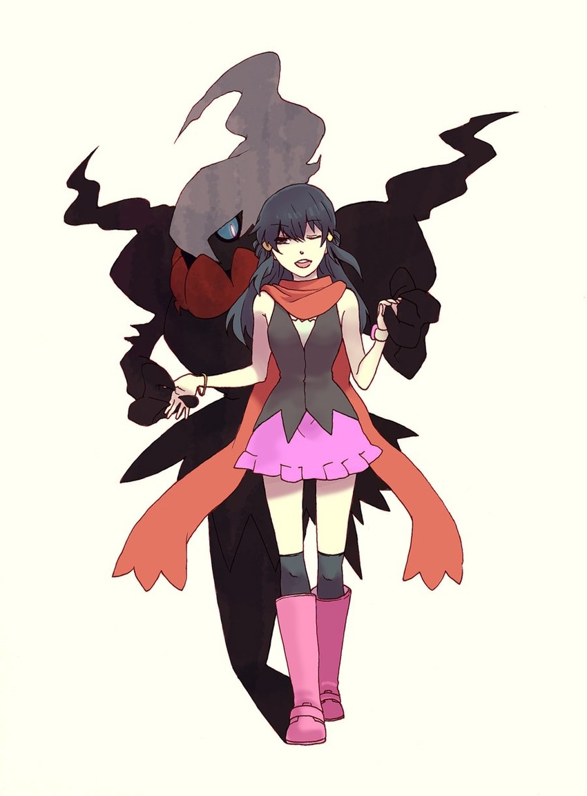 dawn and darkrai (pokemon and 1 more) drawn by crise