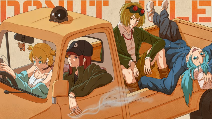 hatsune miku, kagamine rin, megurine luka, and gumi (vocaloid and 1 more) drawn by kumanoko_105