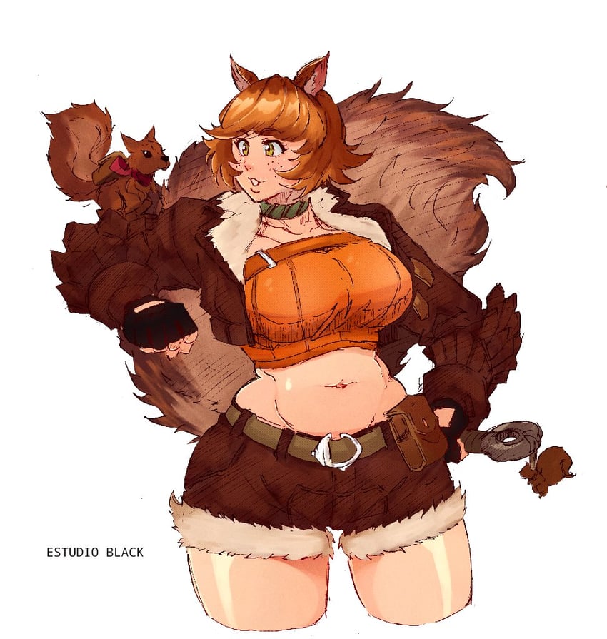 squirrel girl and tippy-toe (marvel and 1 more) drawn by estudioblack2 and rakusakugk