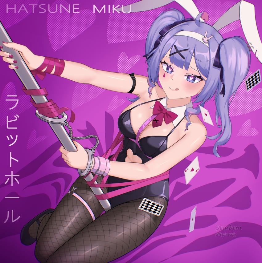 hatsune miku (vocaloid and 1 more) drawn by sembem