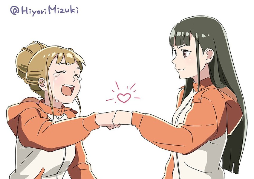 miyake hinata and kobuchizawa shirase (sora yori mo tooi basho) drawn by hiyori_mizuki