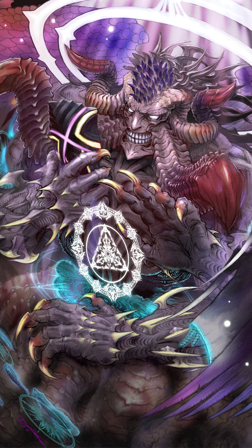 zodiark (final fantasy and 1 more) drawn by tetsu_tsukamoto